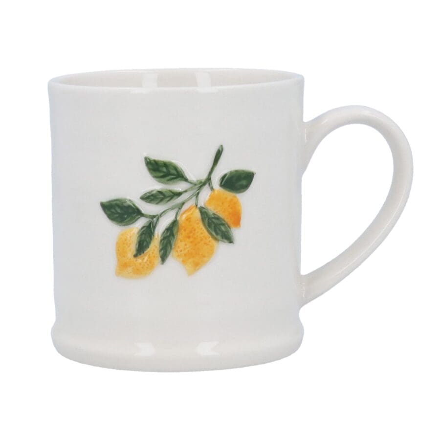 Lemon Branch Embossed Mug
