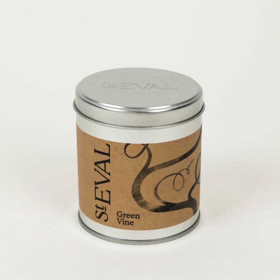 Green Vine Tin Candle