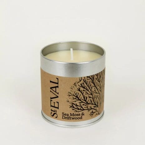 Sea Moss & Driftwood Tin open Sea Moss & Driftwood Tin open