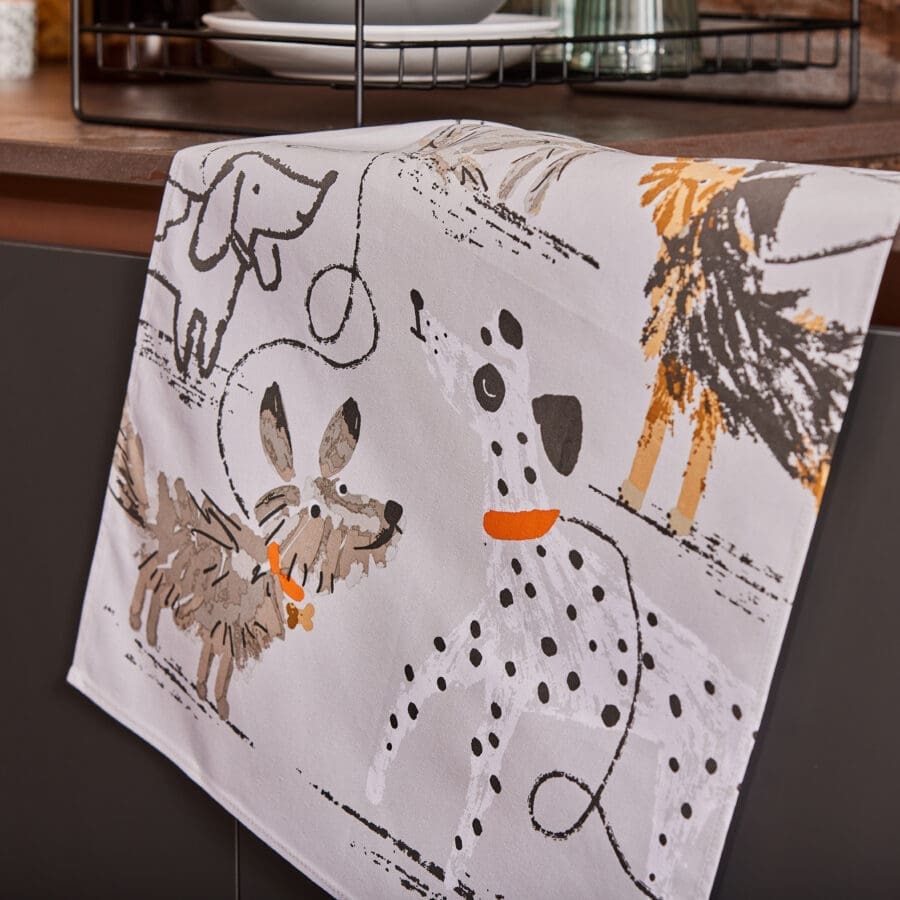 Dog Days Tea Towel