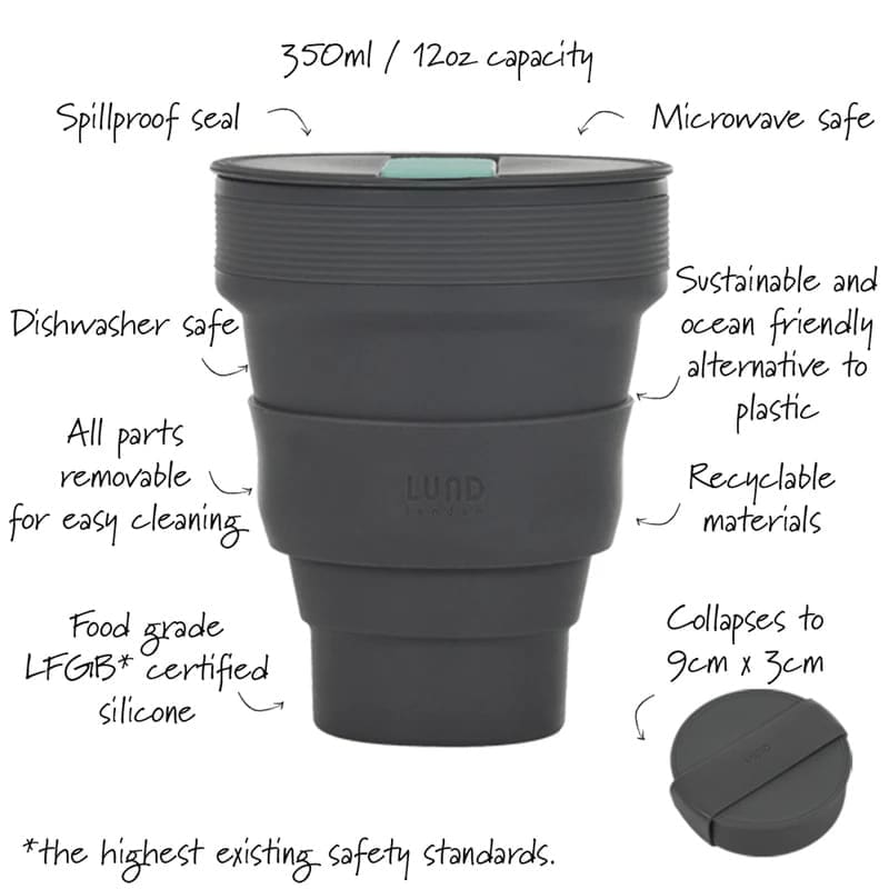 Collapsible Coffee Cup - Grey