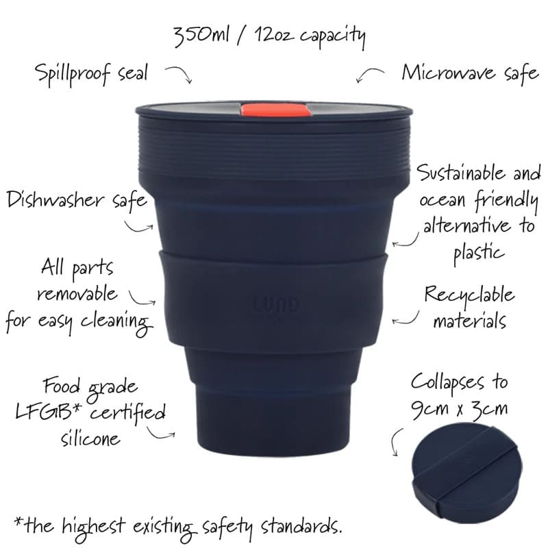 Collapsible Coffee Cup - Navy