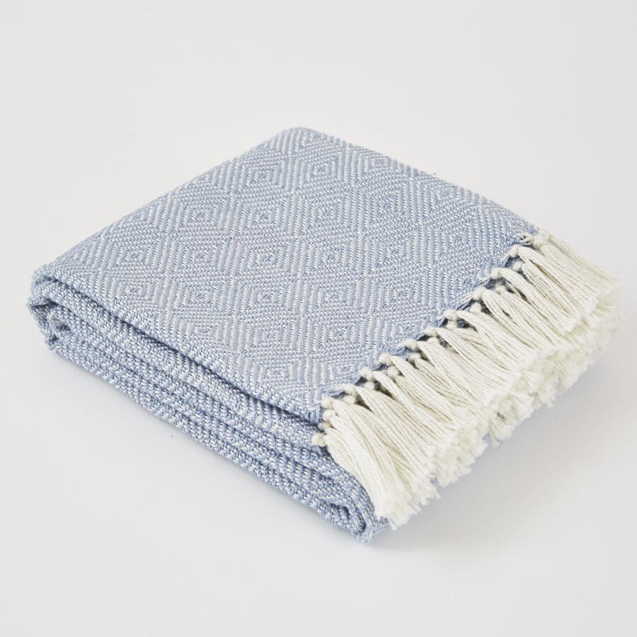 Recycled Diamond Lavender Blanket