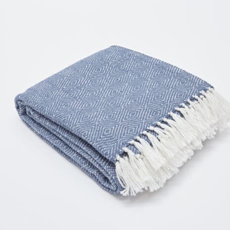 Diamond Navy Blanket 1