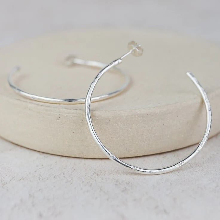 Sterling Silver Medium Hoops