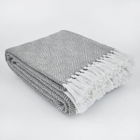 Slate Grey Diamond Blanket