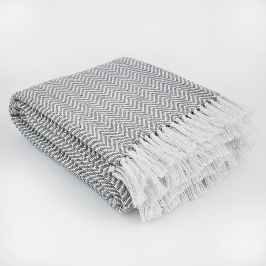 Recycled Slate Herringbone Blanket