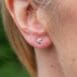 Star Hammered studs ear