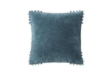 Slate Blue Velvet Cushion