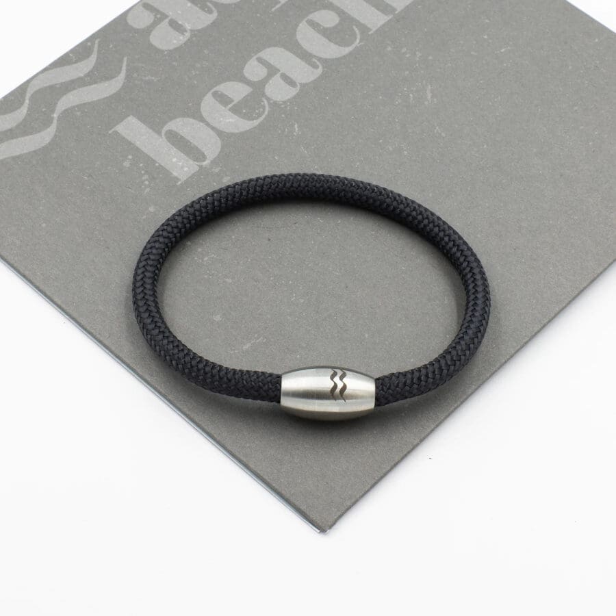 Black Recycled Aqua Beach Bracelet
