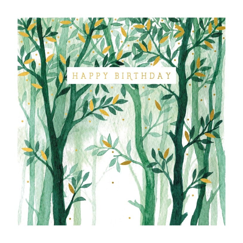 Forest & Gold Leaves