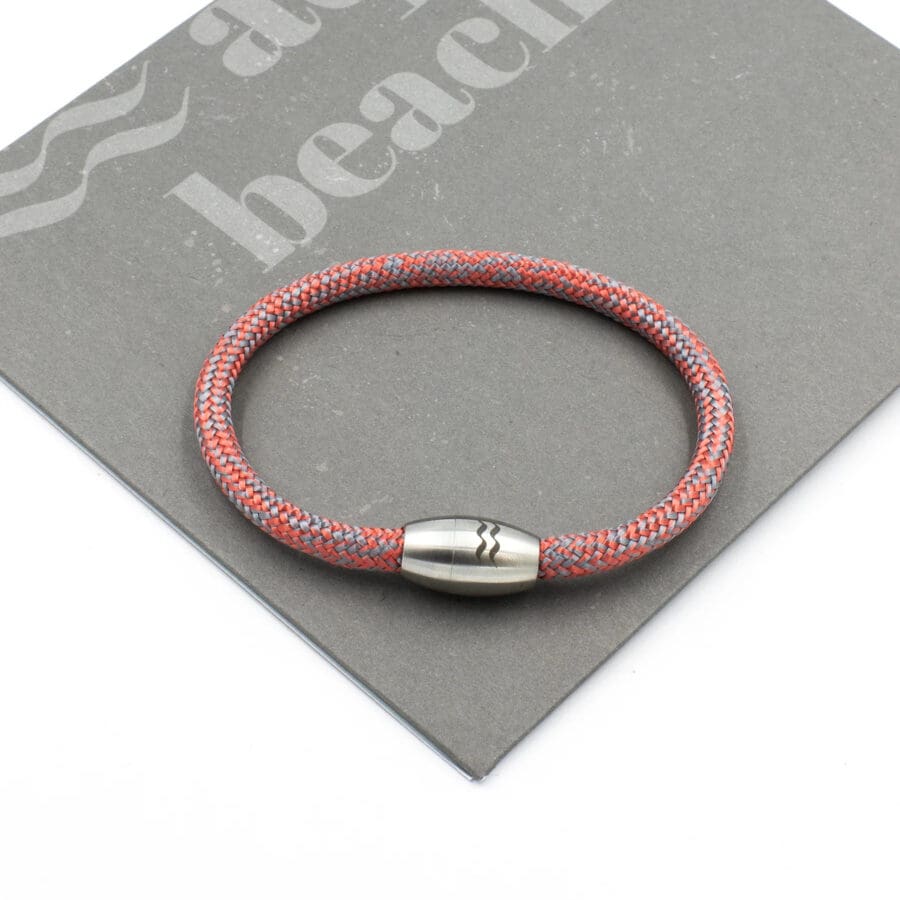 Red Recycled Aqua Beach Bracelet